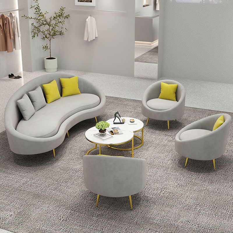 Contemporary Curved Sofa for Apartment 33.46" High Sloped Arm Sofa Clearhalo 'furn' 'furn_sofas' 'Furniture' 'Living Room Furniture' 'Sofa' 'sofas' 1200x1200_d49ba377-ed42-40e6-9207-7ec0ab92a2e1