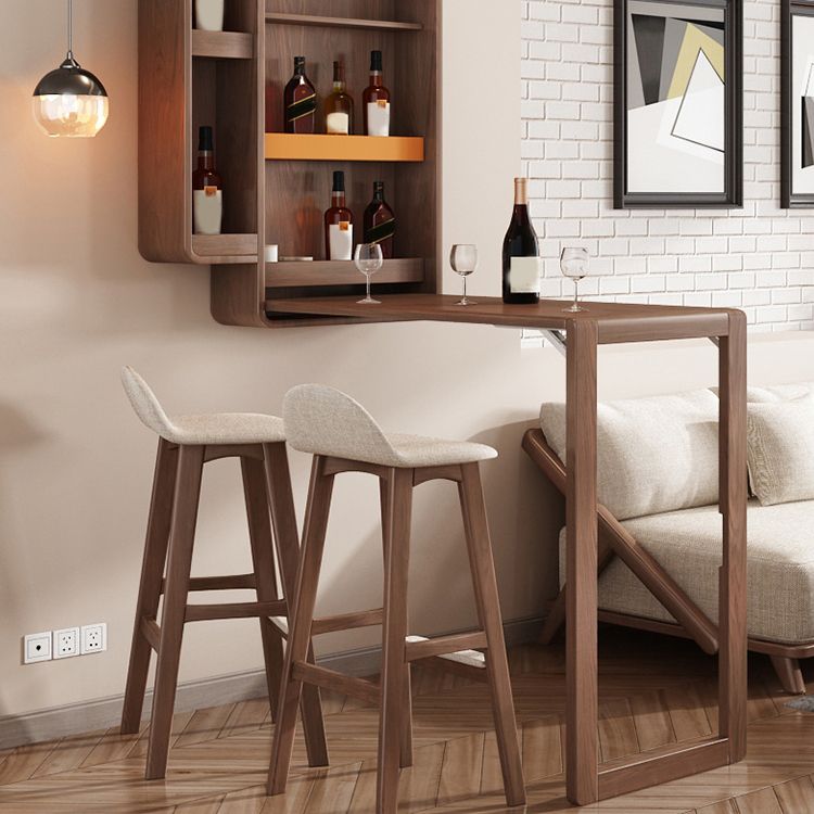 Bartisch aus massivem Holz, klappbarer Esstisch für Küche und Wohnzimmer