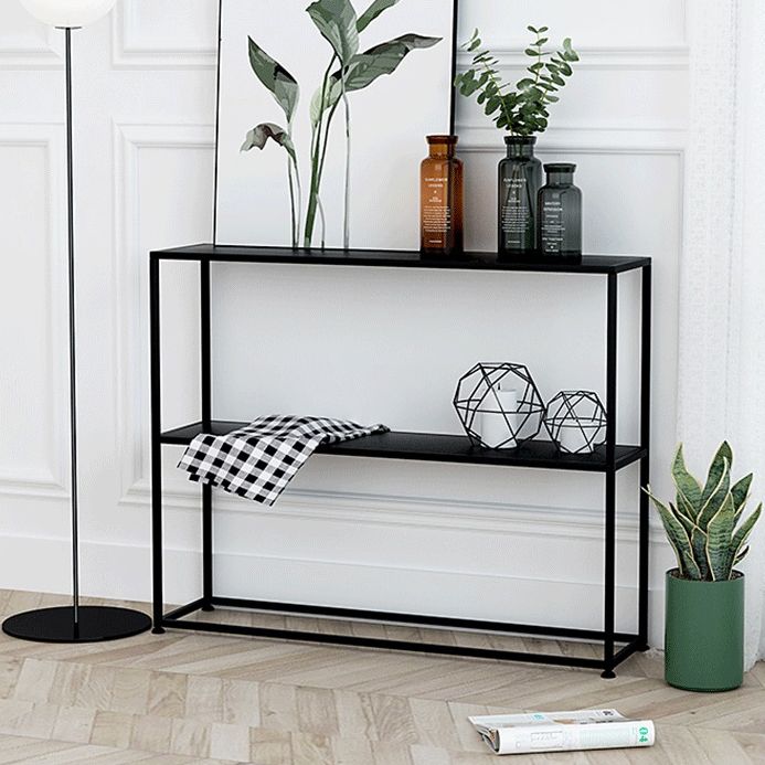 31.5 "Tall Modern Console Tabel 2-plank Iron Accent Table voor Hall