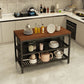 Industrial Kitchen Island Solid Wood Kitchen Island Table with Open Storage Clearhalo 'furn' 'furn_kitchen_islands_carts' 'Furniture' 'Kitchen & Dining Furniture' 'Kitchen Islands & Carts' 'kitchen_islands_carts' 1200x1200_d49ea075-4d8e-4054-943b-228b5bf7e973