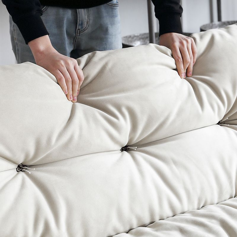 Divano senza braccio in pelle sinucina resistente alle macchie di campagna francese in marrone/beige