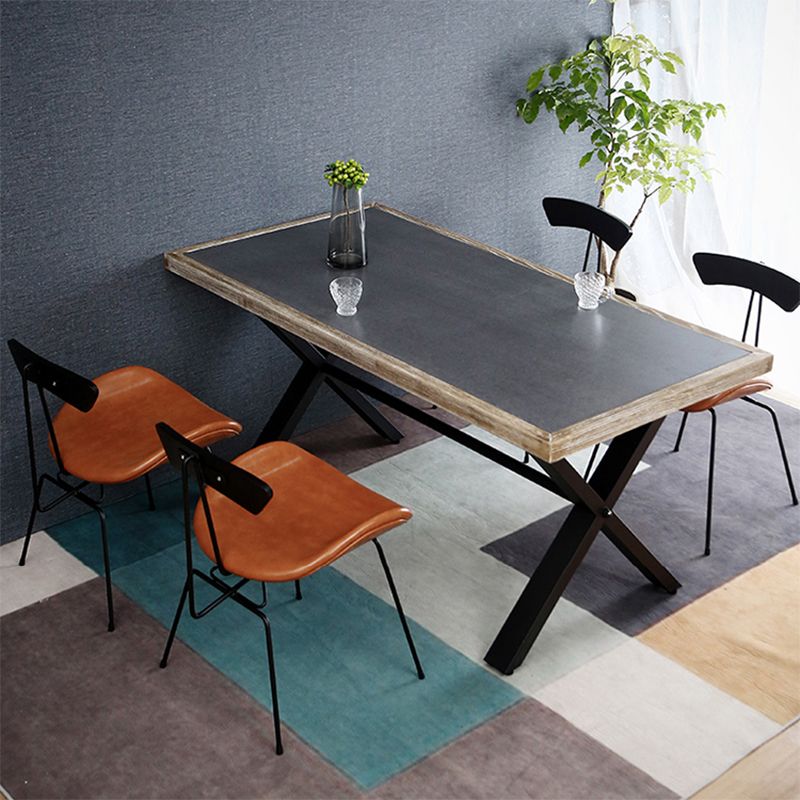 Moderne rechthoek 1/2/3/5 stuks Dinette set indoor trent eettafel in grijs