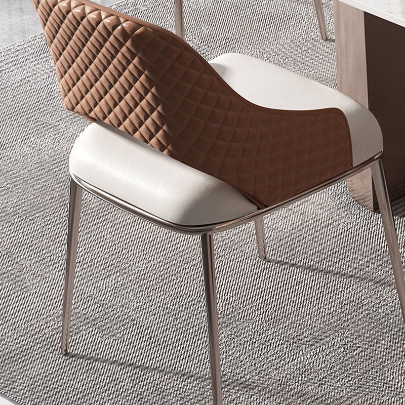 Silla de brazo contemporáneo metal silla de comedor abierta para el hogar para el hogar