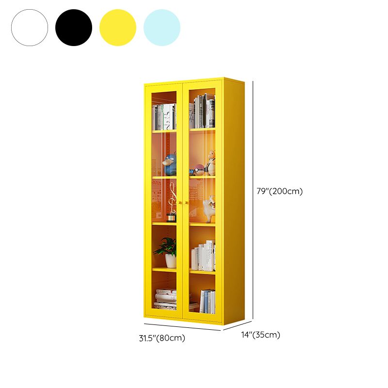 Modern Closed Back Vertical Bookshelf Metal Bookcase for Office Clearhalo 'Bookcases' 'furn' 'furn_bookcases' 'Furniture' 'Office Furniture' 1200x1200_d49fa239-9ace-4b11-a843-1086cb6bdbdf