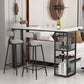 Stone Bar Table Traditional Luxury Rectangle Bar Dining Table with Sled Base Clearhalo 'Bar Furniture' 'Bar Tables' 'bar_tables' 'furn' 'furn_bar_tables' 'Furniture' 'furniture_bar_tables' 'Kitchen & Dining Furniture' 1200x1200_d4a16c5c-cb78-4db7-aaa5-06edff0fd1ec