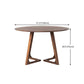 Mesa de comedor redonda de madera maciza de pino, mesa moderna con pedestal doble