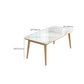 White - Natural Dining Room Table Contemporary 4 Legs Dinette Table Clearhalo 'Dining Tables & Seating' 'Dining Tables' 'dining_table' 'furn' 'furn_dining_table' 'Furniture' 'Kitchen & Dining Furniture' 1200x1200_d4a2cf06-a460-4d49-9320-6c0542223b41