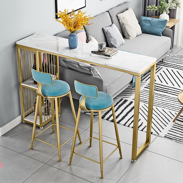 Tavolo da sgabello da bar del soggiorno con porto in pietra in pietra top bistro tavolo