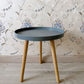 11.75 inch Wide Scandinavian Sofa Side Accent Table Tri Pin Round Side End Table