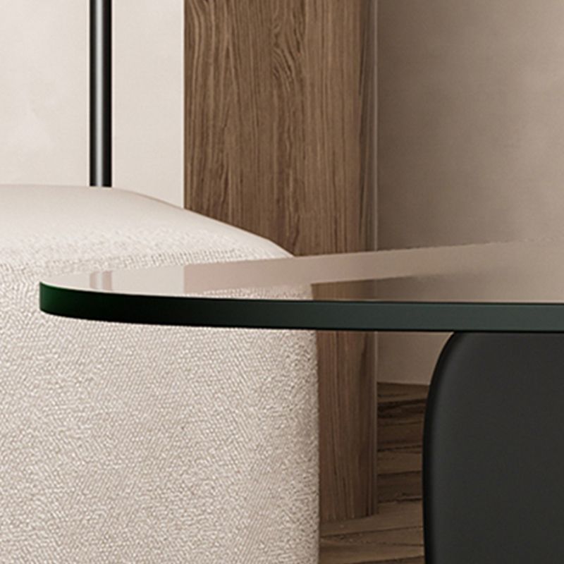 Round Clear Glass Coffee Table Abstract 1 Single Cocktail Table Clearhalo 'Coffee & Accent Tables' 'Coffee Tables' 'coffee_tables' 'Furniture' 'furniture_coffee_tables' 'Living Room Furniture' 1200x1200_d4a51d0d-7933-4f86-8e79-c13d78c26431