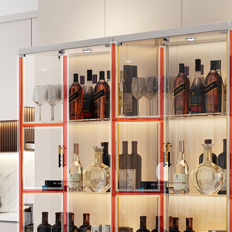 Mobile moderno mobile in vetro armadio con porte per sala da pranzo