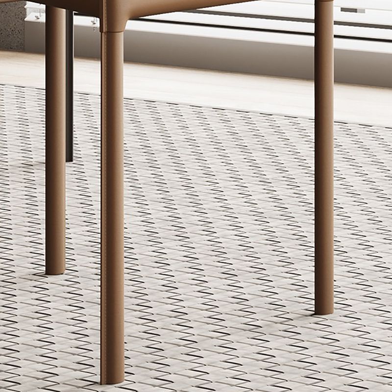 Designer Style Leather Dining Room Side Chair Solid Back Single Dining Chair Clearhalo ' kitchen&dining_furn' 'Dining Chairs' 'Dining Tables & Seating' 'dining_chair' 'furn' 'furn_dining_chair' 'Furniture' 'furniture_dining_chair' 'Kitchen & Dining Furniture' 'kitchen' 1200x1200_d4a6083d-38c7-4fd7-9aca-0a62bec66bc0