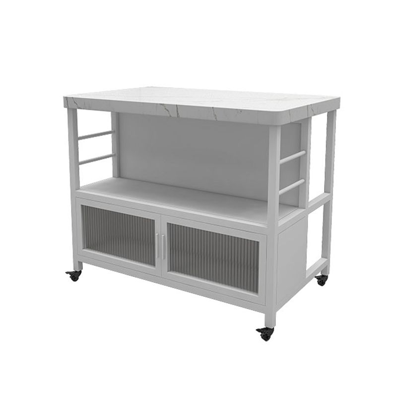 Marble Prep Table with Storage Modern Island Table for Kitchen Clearhalo 'furn' 'furn_kitchen_islands_carts' 'Furniture' 'Kitchen & Dining Furniture' 'Kitchen Islands & Carts' 'kitchen_islands_carts' 1200x1200_d4a6d07f-9a9a-4f28-8e52-384e2aab5aef