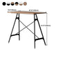 Modern Rectangle Bar Counter Table Wooden Dining Table with Metal Legs Clearhalo 'Bar Furniture' 'Bar Tables' 'bar_tables' 'furn' 'furn_bar_tables' 'Furniture' 'furniture_bar_tables' 'Kitchen & Dining Furniture' 1200x1200_d4a732d5-ff28-4aec-ab34-68f93491c917