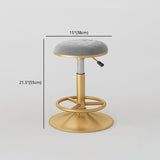Nordic Glam Liftable Bar Stool Round Counter Bar Stool with Metal Legs Clearhalo 'Bar Furniture' 'Bar Stools' 'bar_stools' 'furn' 'furn_bar_stools' 'Furniture' 'furniture_bar_stools' 'Kitchen & Dining Furniture' 1200x1200_d4a96d35-ad10-4f34-bdff-a94860e7619a