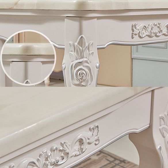 Victorian Marble Table Set of 5/7 with Rectangle Table Caved Dining Set with Textile Chairs Clearhalo 'Dining Room Sets' 'Dining Tables & Seating' 'dining_room_set' 'furn' 'furn_dining_room_set' 'Furniture' 'furniture_dining_room_set' 'Kitchen & Dining Furniture' 'kitchen&dining_furn' 'kitchen' 1200x1200_d4aa4c7e-67c0-4655-95e0-09711f486e5b