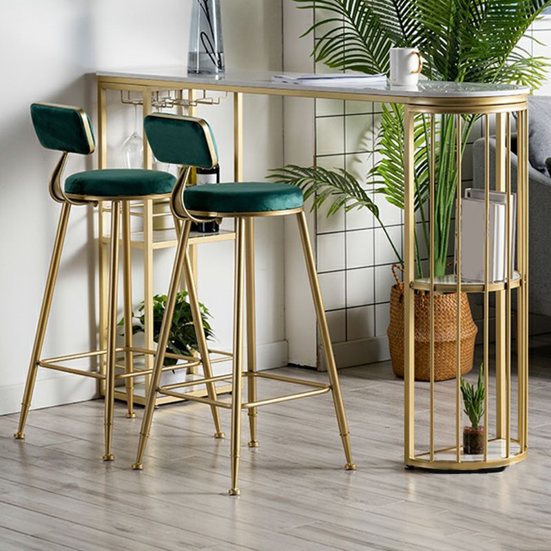 Round Low Back Dining Stools Armless Bar Stools with Metal Base Clearhalo 'Bar Furniture' 'Bar Stools' 'bar_stools' 'furn' 'furn_bar_stools' 'Furniture' 'Kitchen & Dining Furniture' 1200x1200_d4aadb17-59bb-47b7-b755-eb151b73d004
