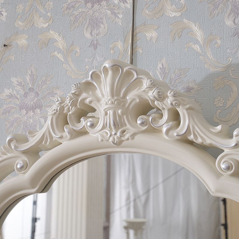 4 Drawers Makeup Table White Make up Table Stool Set Victorian Wood Vanity