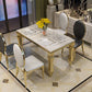 Metal Traditional Luxury Rectangle Indoor Table Marble Table with 4 Legs Clearhalo ' dining_table' 'Dining Tables & Seating' 'Dining Tables' 'furn' 'furn_dining_table' 'Furniture' 'furniture_dining_table' 'Kitchen & Dining Furniture' 'kitchen&dining_furn' 'kitchen' 'kitchen_dining_table' 1200x1200_d4abdd78-87be-41c2-9a26-fd49f68db6ca