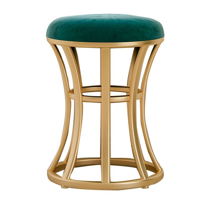 Velvet Ottoman Solid Color Round Metal Frame Fade Resistant Modern Ottoman Clearhalo 'furn' 'furn_ottomans_poufs' 'Furniture' 'Living Room Furniture' 'Ottomans & Poufs' 'ottomans_poufs' 1200x1200_d4ac3a92-c85b-41d7-9593-3b4f2e00e9d3