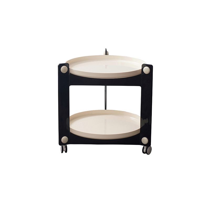 Moderner Acryl -runder Beistelltisch mit Casters Tably Top 2 - Tier End Table Set