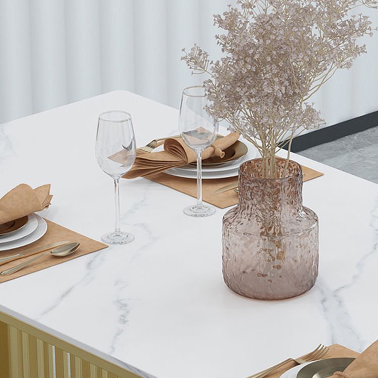 Glam Style 1/2/5 Pieces Dining Room Furniture Set Sintered Stone Dining Table Set Clearhalo 'Dining Room Sets' 'Dining Tables & Seating' 'dining_room_set' 'furn' 'furn_dining_room_set' 'Furniture' 'furniture_dining_room_set' 'Kitchen & Dining Furniture' 'kitchen&dining_furn' 'kitchen' 1200x1200_d4acd236-8e14-4187-8dfe-b19f9dc78b75