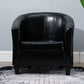 Faux Leather Accent Chair 28.34" L x 28.34" W x 25.59" H Barrel Chair Clearhalo 'Accent Chairs' 'accent_chairs' 'Chairs & Seating' 'furn' 'furn_accent_chairs' 'Furniture' 'Living Room Furniture' 1200x1200_d4aceaea-14ff-45fa-8f27-d37378c2c4a2
