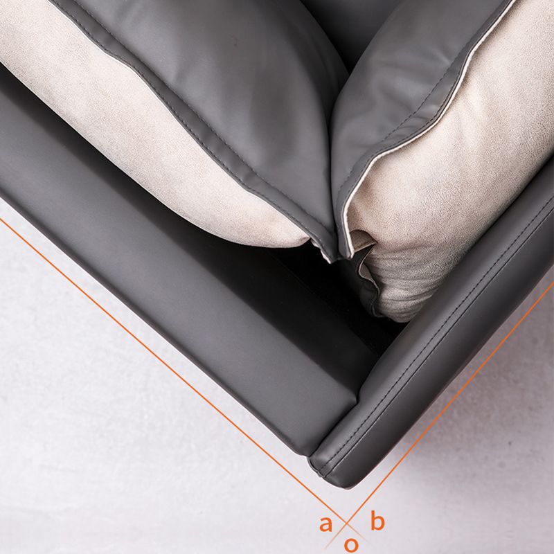 Nordic Style Ledersofa Quadrat -Tuftedofa für Wohnzimmer