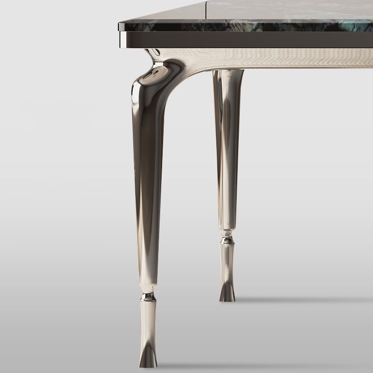 1/4/7 Stücke moderne Steindecke Rechteck Edelstahl Basis Set für Zuhause