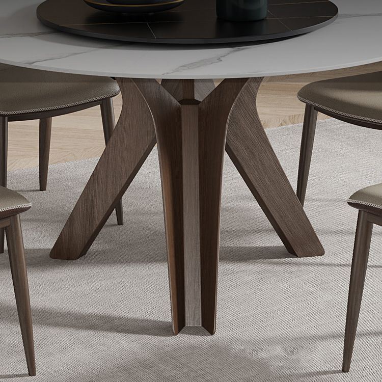 Round Stone Furniture Luxury Style Tripod Base Dining Room Collection with Turntable Clearhalo ' dining_table' 'Dining Tables & Seating' 'Dining Tables' 'furn' 'furn_dining_table' 'Furniture' 'furniture_dining_table' 'Kitchen & Dining Furniture' 'kitchen&dining_furn' 'kitchen' 'kitchen_dining_table' 1200x1200_d4ad2f04-2328-4c83-b5da-4f0f3344ad79
