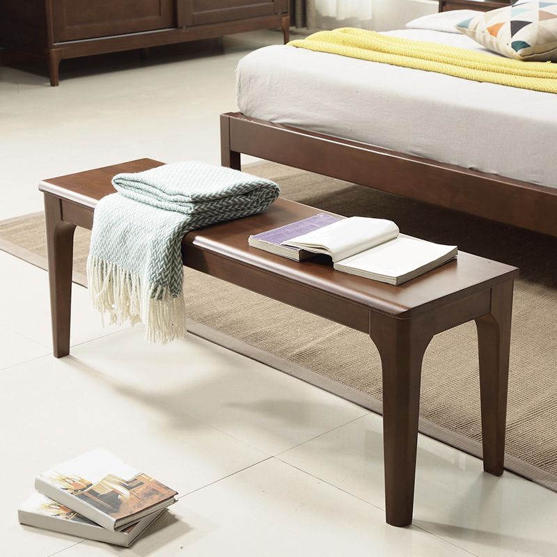 Modern Rubber Wood Bedroom Bench 17.7" Height Bench with Legs Clearhalo 'Benches' 'Chairs & Seating' 'furn' 'furn_benches' 'Furniture' 'Living Room Furniture' 1200x1200_d4ae0846-36b7-4c62-b286-394b15c35298