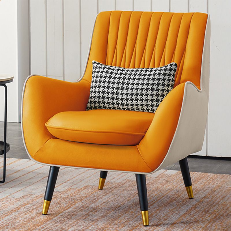 Faux Leather 31.5"W x 27.5"D x 35.4"H Armchair with Basic Four Legs for Bedroom Clearhalo 'Accent Chairs' 'accent_chairs' 'Chairs & Seating' 'furn' 'furn_accent_chairs' 'Furniture' 'furniture_accent_chairs' 'Living Room Furniture' 1200x1200_d4af453d-5783-47af-aab1-06317b1a14f0