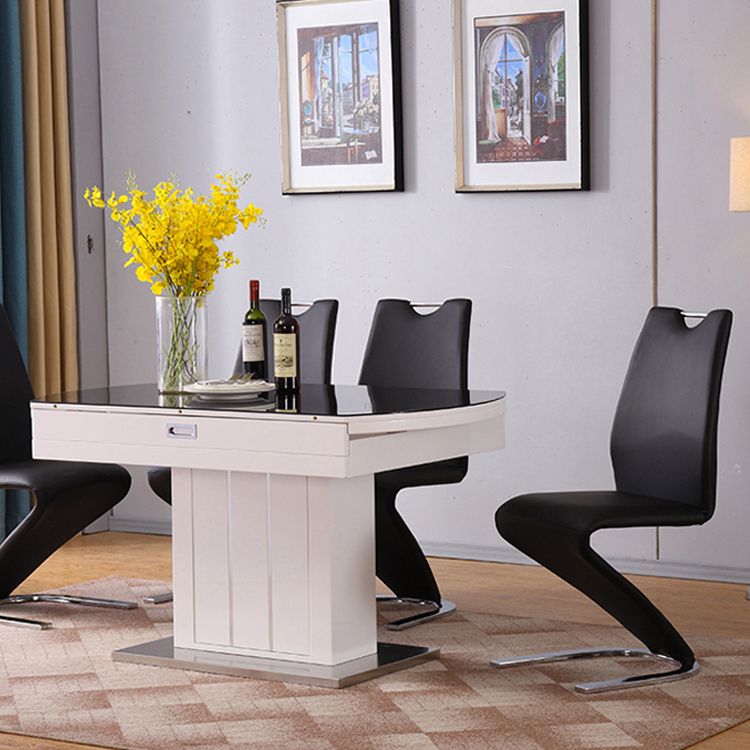 Designer Style Leather Home Side Chair Monochrome Solid Back Dining Chair (Set of 2) Clearhalo ' kitchen&dining_furn' 'Dining Chairs' 'Dining Tables & Seating' 'dining_chair' 'furn' 'furn_dining_chair' 'Furniture' 'furniture_dining_chair' 'Kitchen & Dining Furniture' 'kitchen' 1200x1200_d4afab95-a3c6-4883-a6e7-054f54255e20