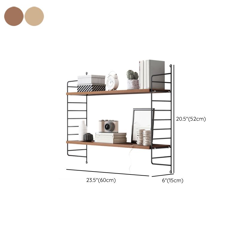 Engineered Wood Bookcase Floating Industrial Closed Back Bookshelf Clearhalo 'Bookcases' 'furn' 'furn_bookcases' 'Furniture' 'Office Furniture' 1200x1200_d4b44991-f2dd-4ff8-bdb6-1137b8d1da18