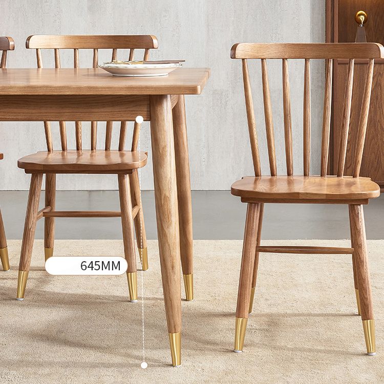 Contemporary 1/2/5/7 Pieces Furniture Rectangle Solid Wood Dining Set in Brown