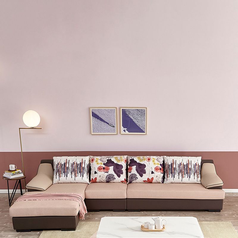 Section des sections contemporaines de 5 places * tissu en chaise et cuir SOPEAU DE RETUATION DU BACK LOBE