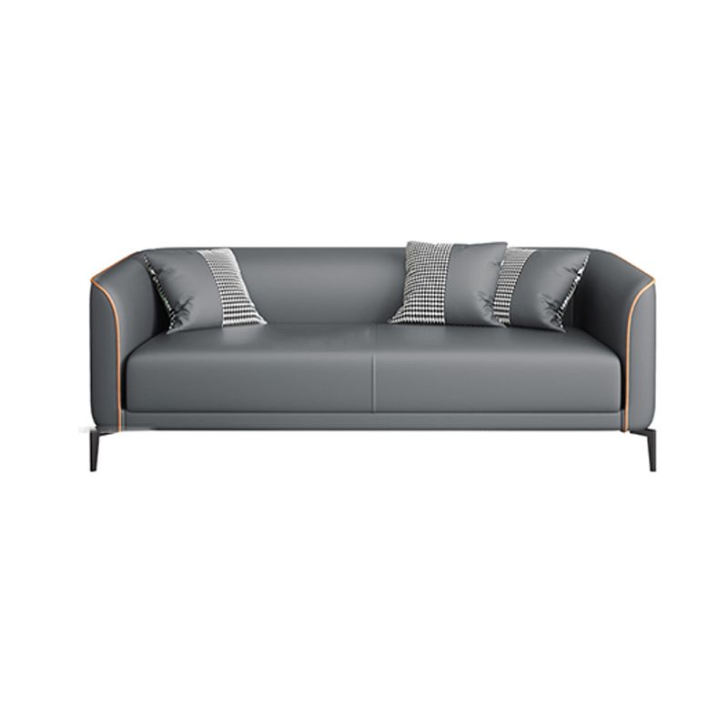 Tuxedo Arm Sofa 25.98" High Faux Leather Sofa Stain Resistant