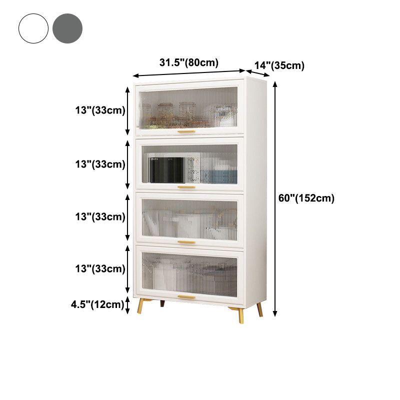 Sideboidale ingegnerizzato in stile Glam Porte in vetro in legno Sideboard per cucina