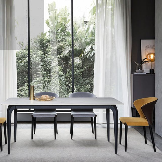 Upholstered Dining Chairs Wingback Chairs with Solid Wood Base