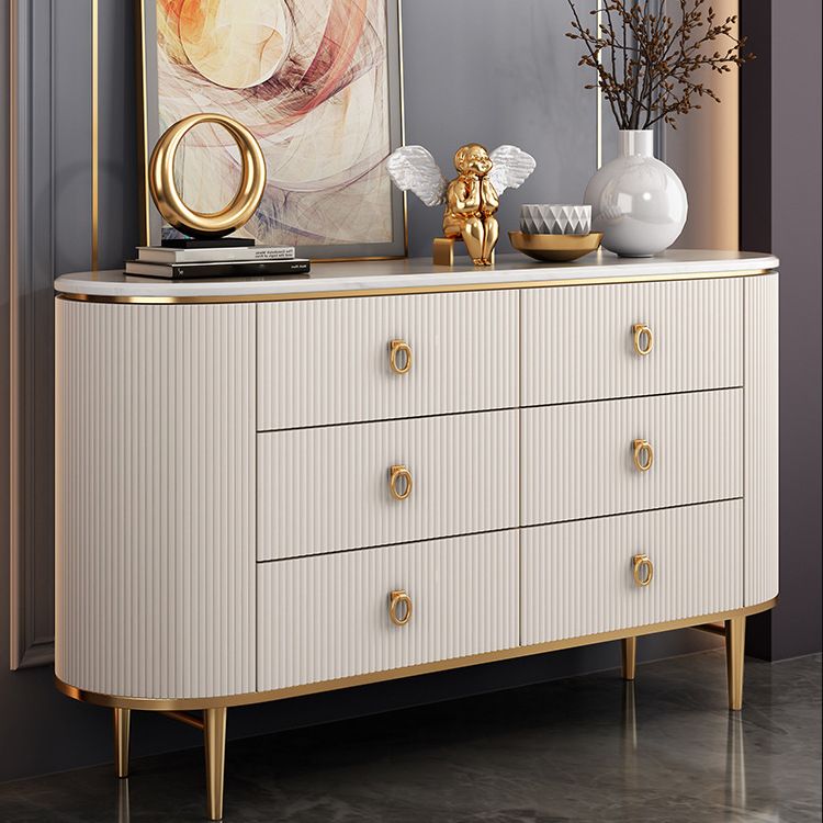 Glam Style Buffet Sideboard with Engineered Wood Drawers and Storage for Dining Room Clearhalo 'buffet_sideboard' 'Buffets & Sideboards' 'Furniture' 'furniture_buffet_sideboard' 'Kitchen & Dining Furniture' 1200x1200_d4b84870-159b-449e-af03-90f8954e309a