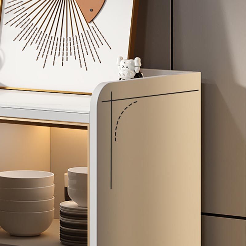 Server di pranzo controcette in vetro contemporaneo server in legno fabbricato senza lampada