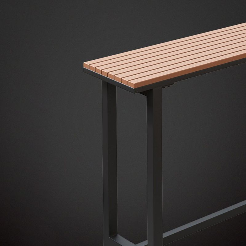 Bruine rechthoekige balktafel Hedendaagse staaftafel met schroefbasis