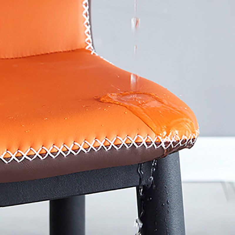 Contemporary Style Dining Chair Kitchen Armless Wingback Chair with Metal Legs Clearhalo 'Dining Chairs' 'Dining Tables & Seating' 'dining_chair' 'furn' 'furn_dining_chair' 'Furniture' 'furniture_dining_chair' 'Kitchen & Dining Furniture' 1200x1200_d4ba2510-b031-4ee6-b2c3-006784e6ebc5