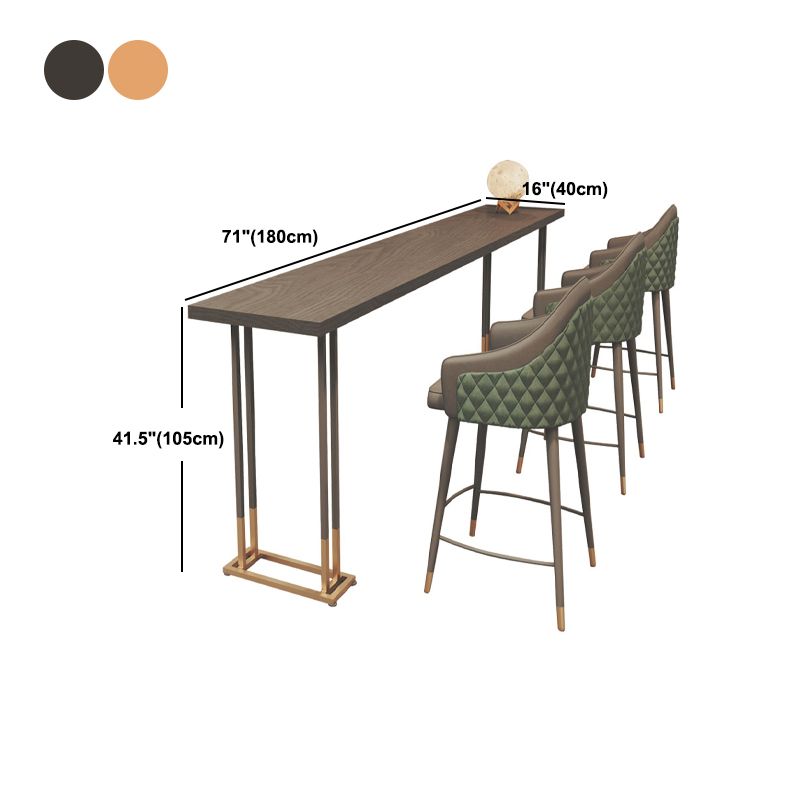 Glamstallstange Massivholz Rechteck Bar für Innenräume