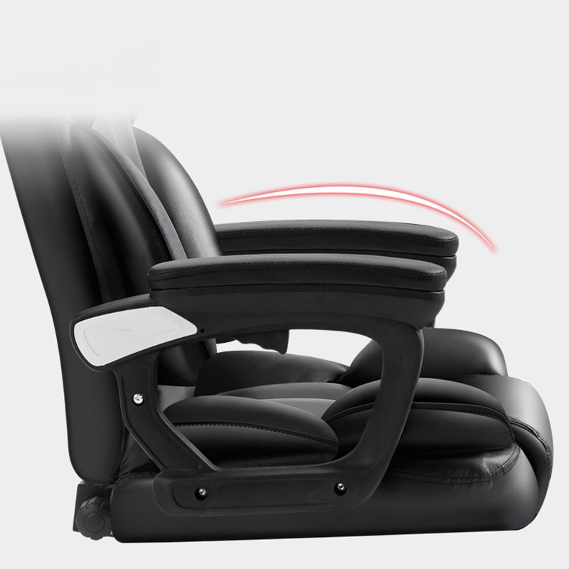 Modern Swivel Chair Adjustable Seat Height Faux Leather Office Chair with Wheels Clearhalo 'furn' 'furn_office_chair' 'Furniture' 'Office Chairs' 'Office Furniture' 'office_chair' 1200x1200_d4bc83dc-cc59-4109-88b9-906e52c0e237