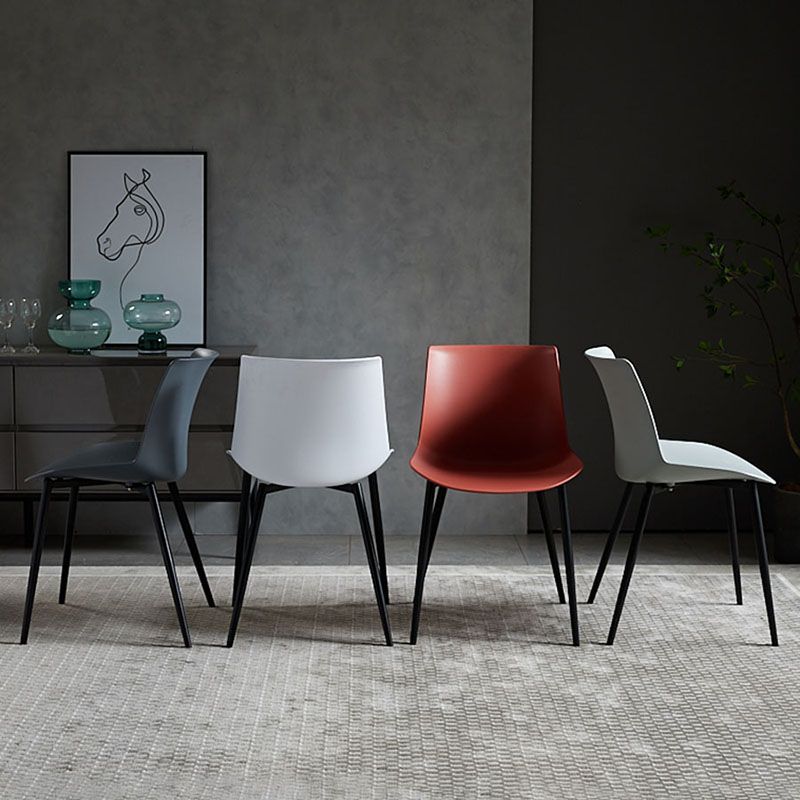 Contemporary Style Dining Chairs Dining Armless Side Chair with Metal Legs Clearhalo ' kitchen&dining_furn' 'Dining Chairs' 'Dining Tables & Seating' 'dining_chair' 'furn' 'furn_dining_chair' 'Furniture' 'furniture_dining_chair' 'Kitchen & Dining Furniture' 'kitchen' 1200x1200_d4bc99d4-3a45-43a4-966a-346c9b75716f