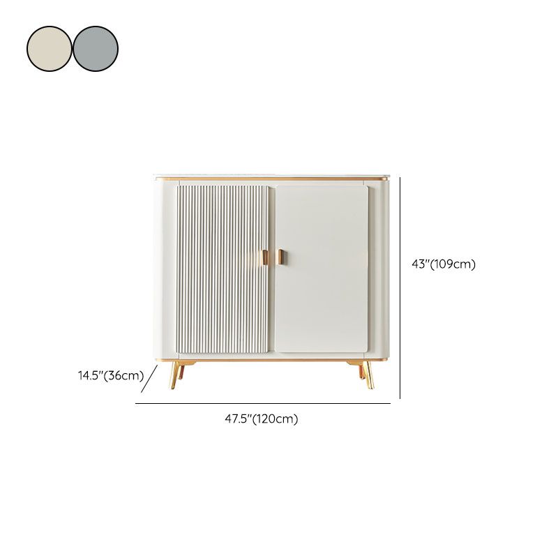 Scalapazione moderna a scaffalatura regolabile a buffet sideboard sala da pranzo credenza ingegnerizzato in legno ingegnerizzato