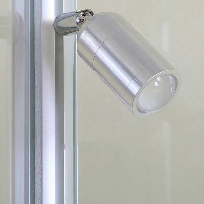 Moderne metalen display Stand Glazen planken Curio Cabinet in wit/ goud