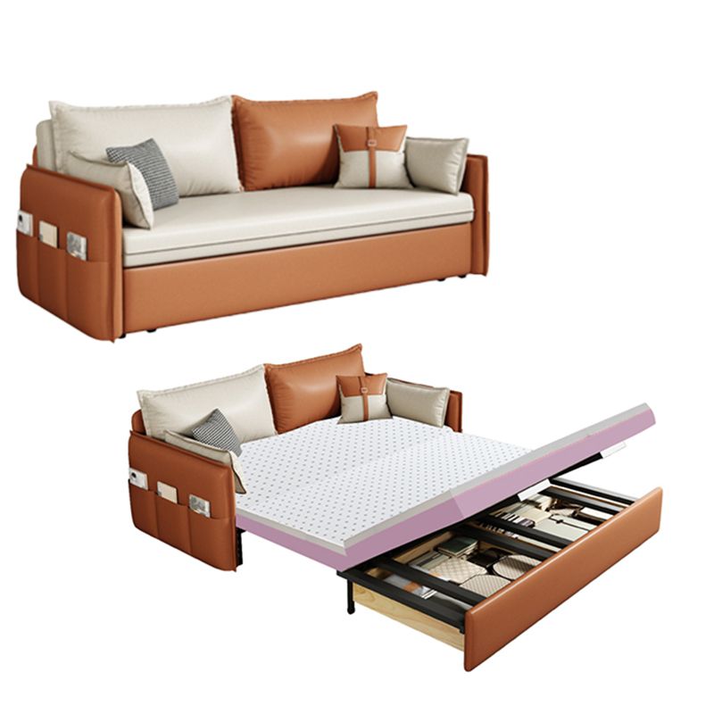 32 "" de large canapé-lit scandinave futon futon en cuir canier