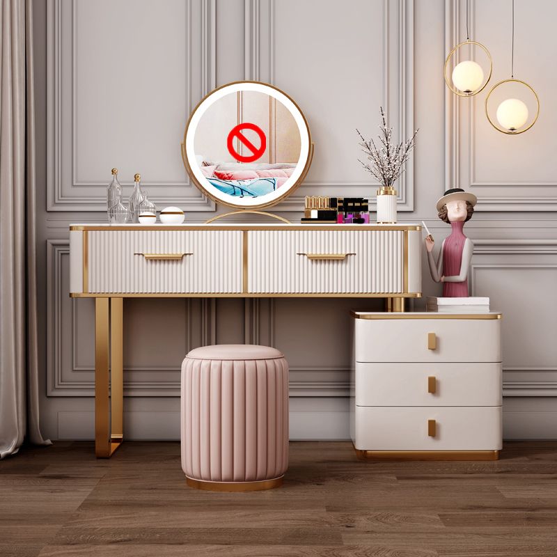 Slate Top Makeup Vanity Set Glam Beige Vanity Dressing Table Set Clearhalo 'Bedroom Furniture' 'furn' 'furn_makeup_vanities' 'Furniture' 'Makeup Vanities' 'makeup_vanities' 1200x1200_d4c330ef-6aa3-4f97-85d5-a9a55b47396c